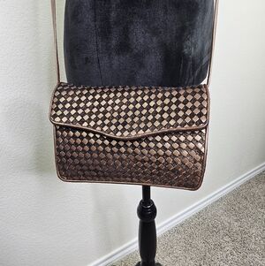 Jay Herbert Vintage Woven Cooper Distressed Purse Deadstock